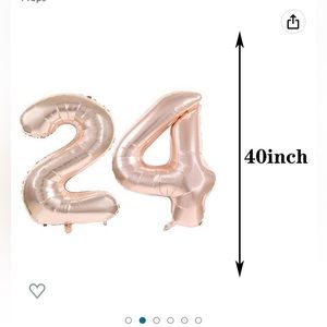 Rose Gold ‘24’ balloons!